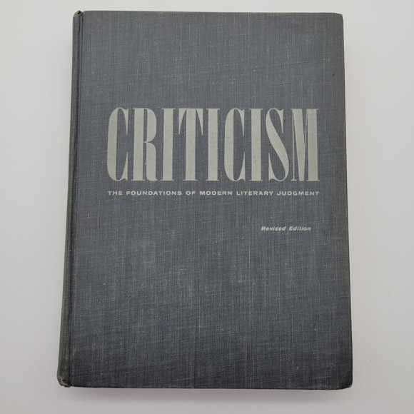 Criticism:‎ The Foundations of Modern Literary Judgment 1958 - Picture 1 of 10